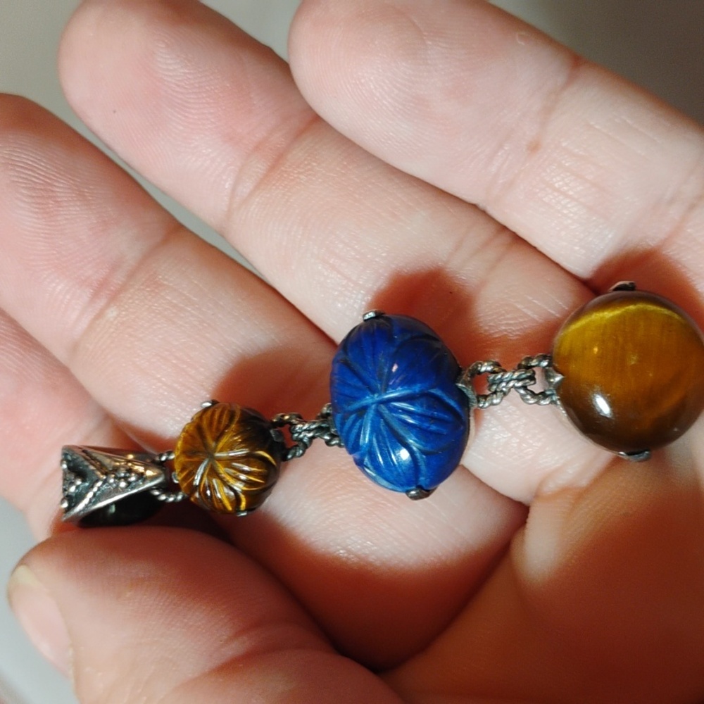 Elegant Blue and Brown pendant - Picture 5 of 5